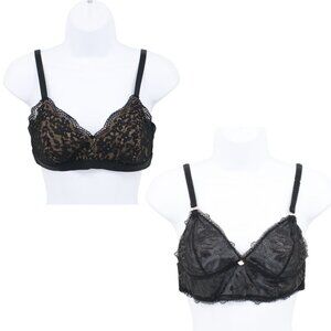 Feminine Bra Bundle Womens S Black Delicate Romantic Classic Boudoir Glamorous